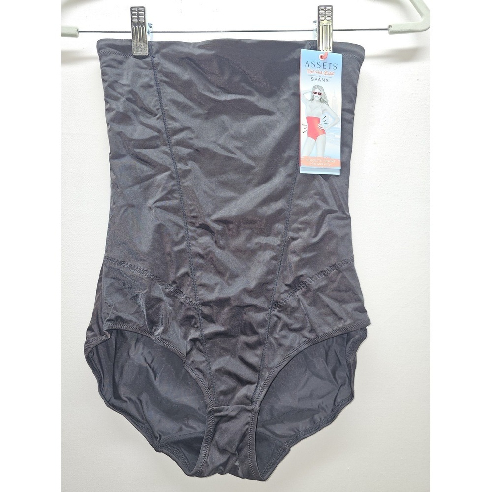 Assets Red Hot Label by Spanx High Waist Panty Shapewear 1177 Black Small NWT